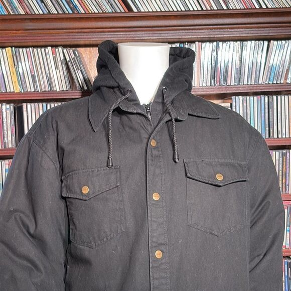Dakota WorkPro Series Men's Sherpa Lined Hooded Duck Work Shirt Jacket - Picture 7 of 14